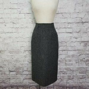 Vintage Planet Size S Wool Wiggle Pencil Skirt